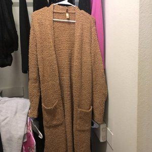 SKIMS COZY KNIT ROBE - long/CAMEL color